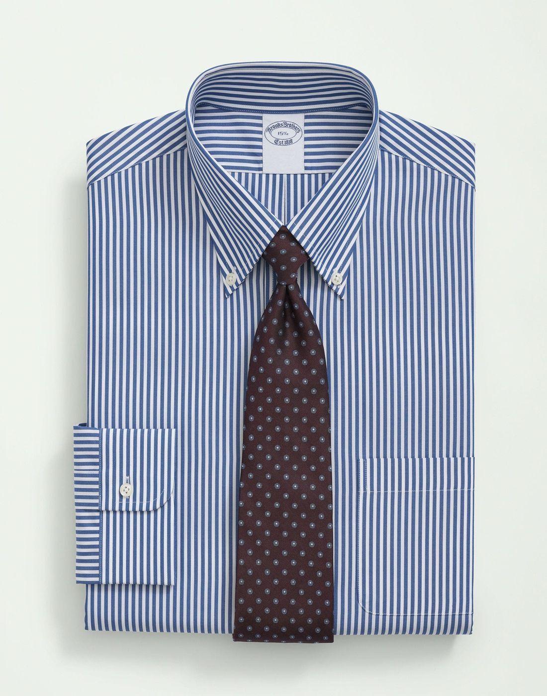 Camisa Brooks Brothers Hombre Ds Reg Fin Bc Pbd Regular Azul-0