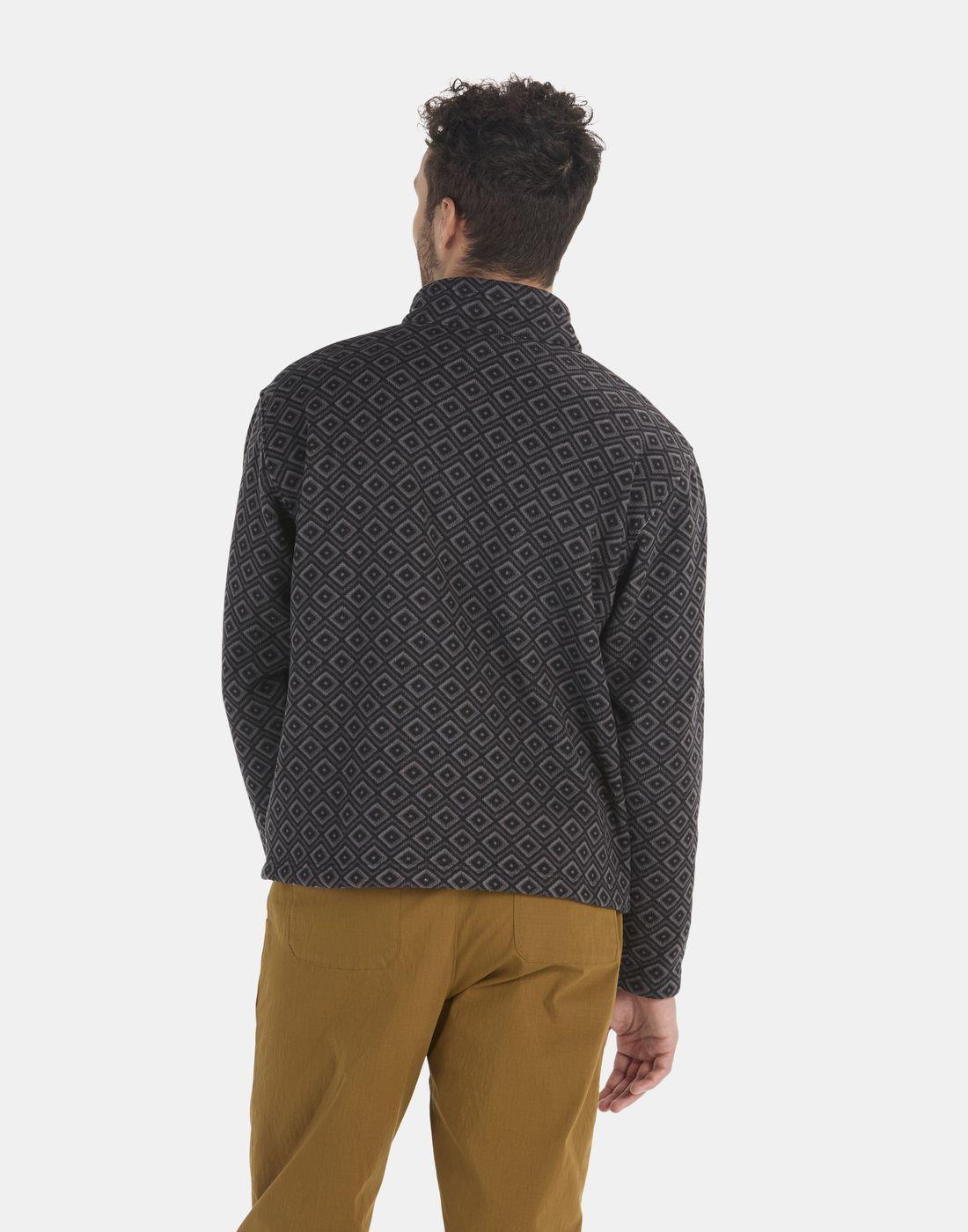 Polar Marmot Hombre Heavyweight Drop Line Printed Half Zip Negro-1