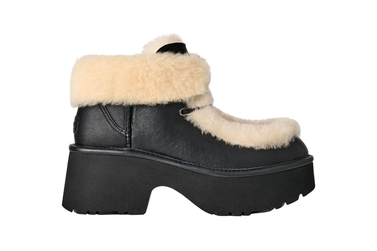 Botas Ugg Mujer Esmee Leather Lace Up Negro-0