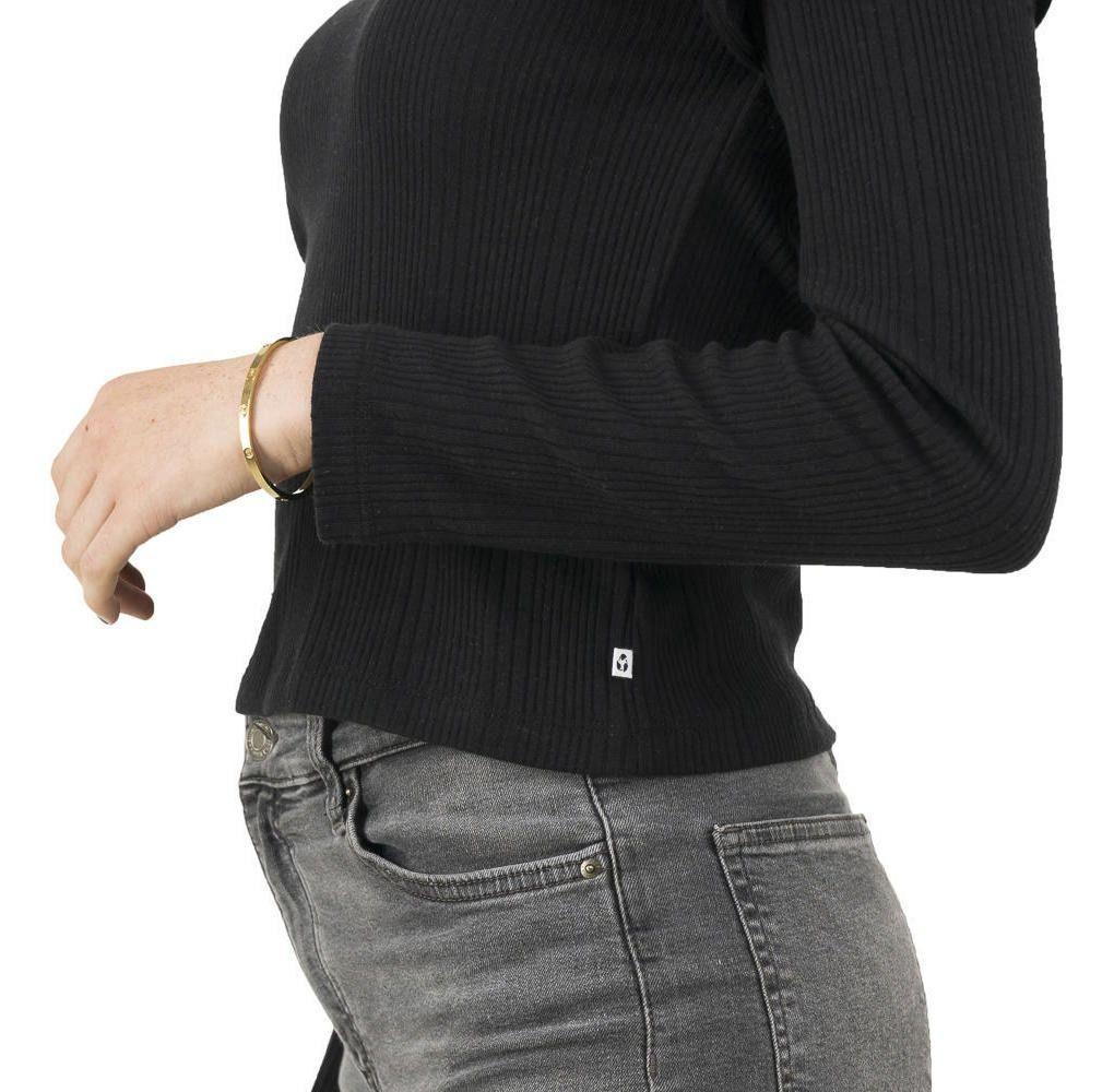 Polera Kivül Mujer Telma Manga Larga Sustentable Negro-4