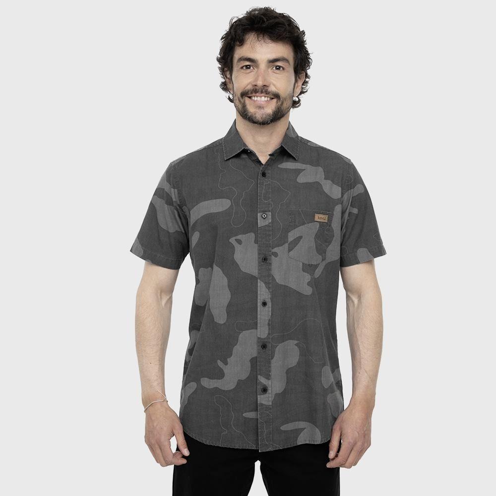 Camisa Kivül Hombre Morlo Mc Oscuro Gris Oscuro-0