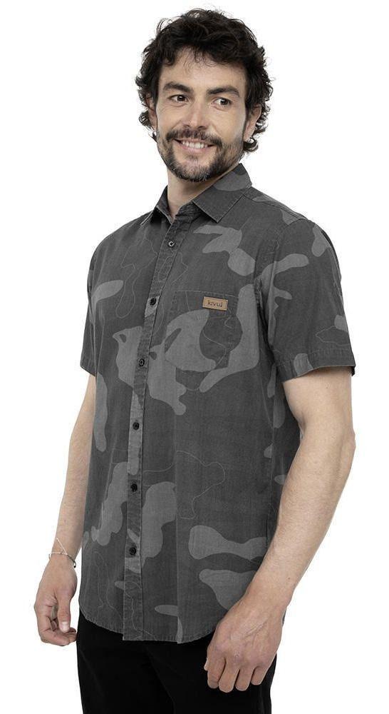 Camisa Kivül Hombre Morlo Mc Oscuro Gris Oscuro-1