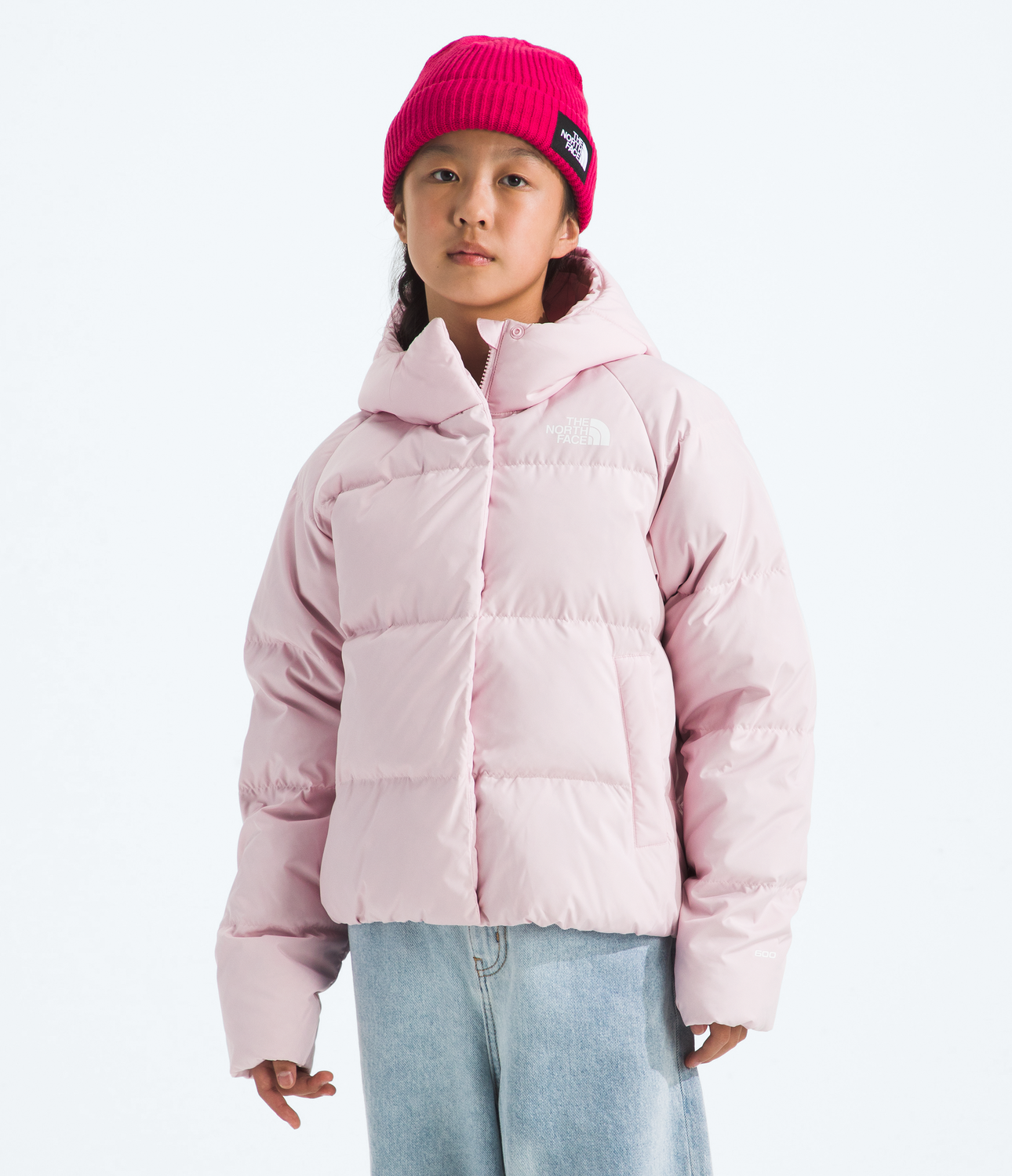 Chaqueta North Down Hooded Jacket Niña Rosado-0