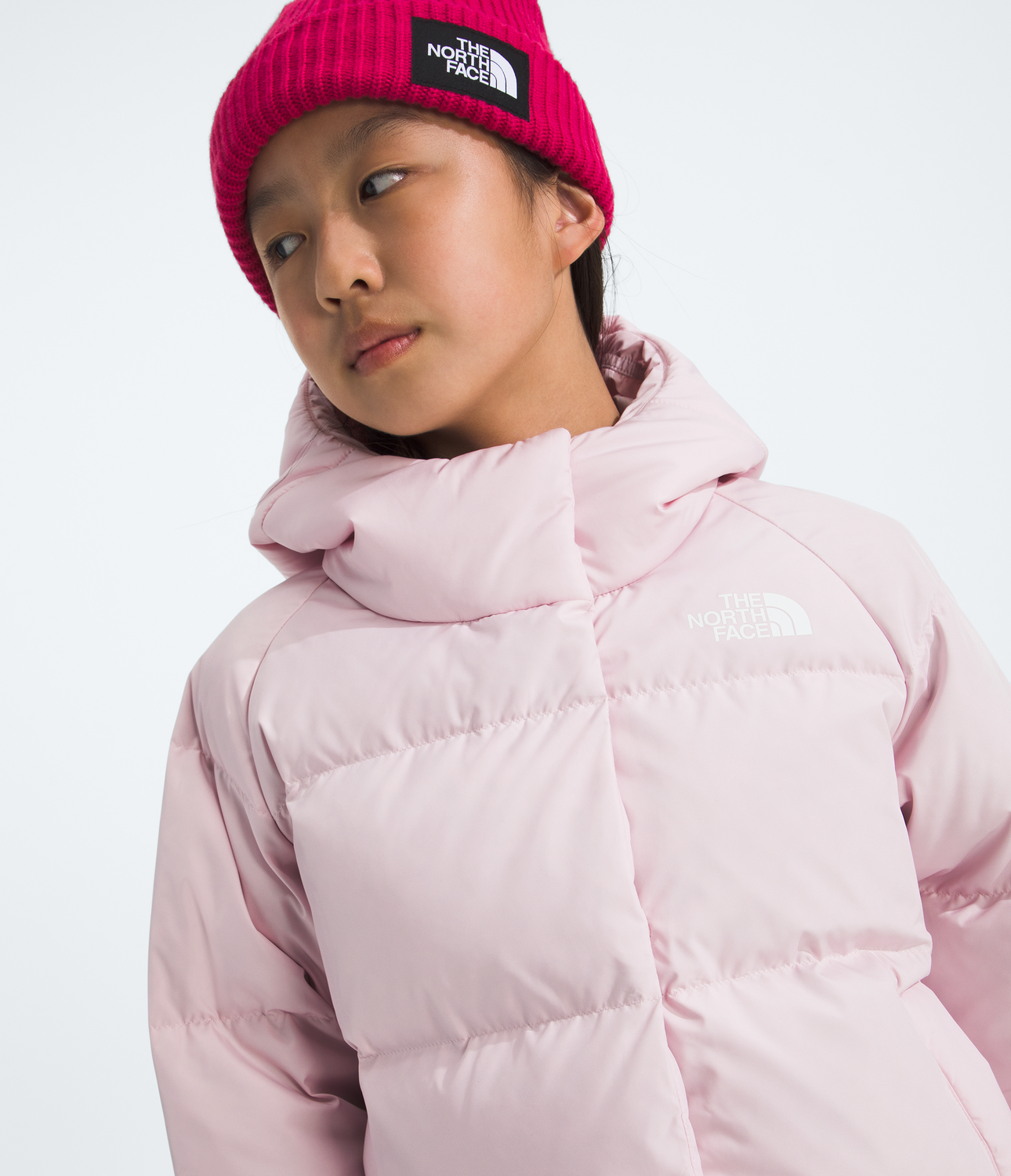 Chaqueta North Down Hooded Jacket Niña Rosado-2