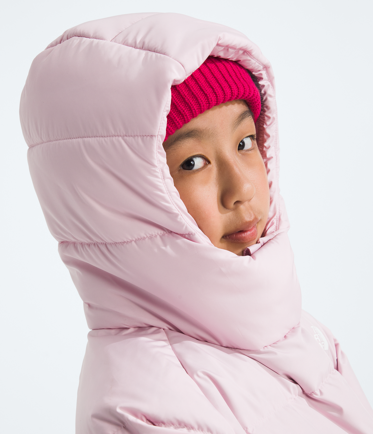 Chaqueta North Down Hooded Jacket Niña Rosado-5