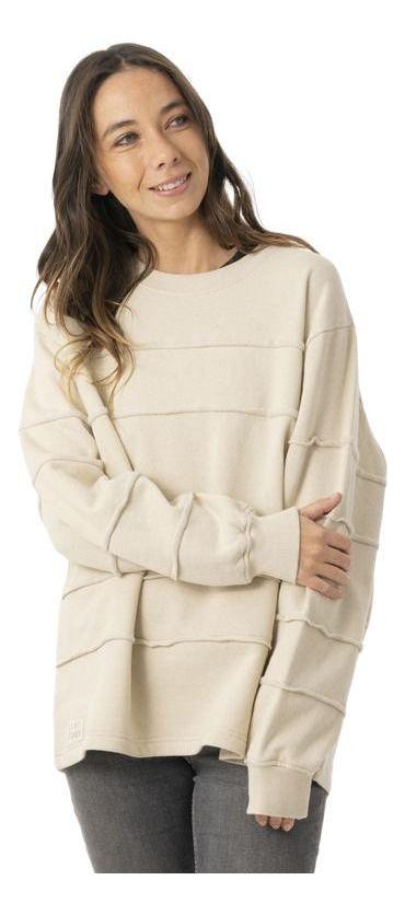 Polerón Stoked Mujer Teck Reciclado Bone Beige-0