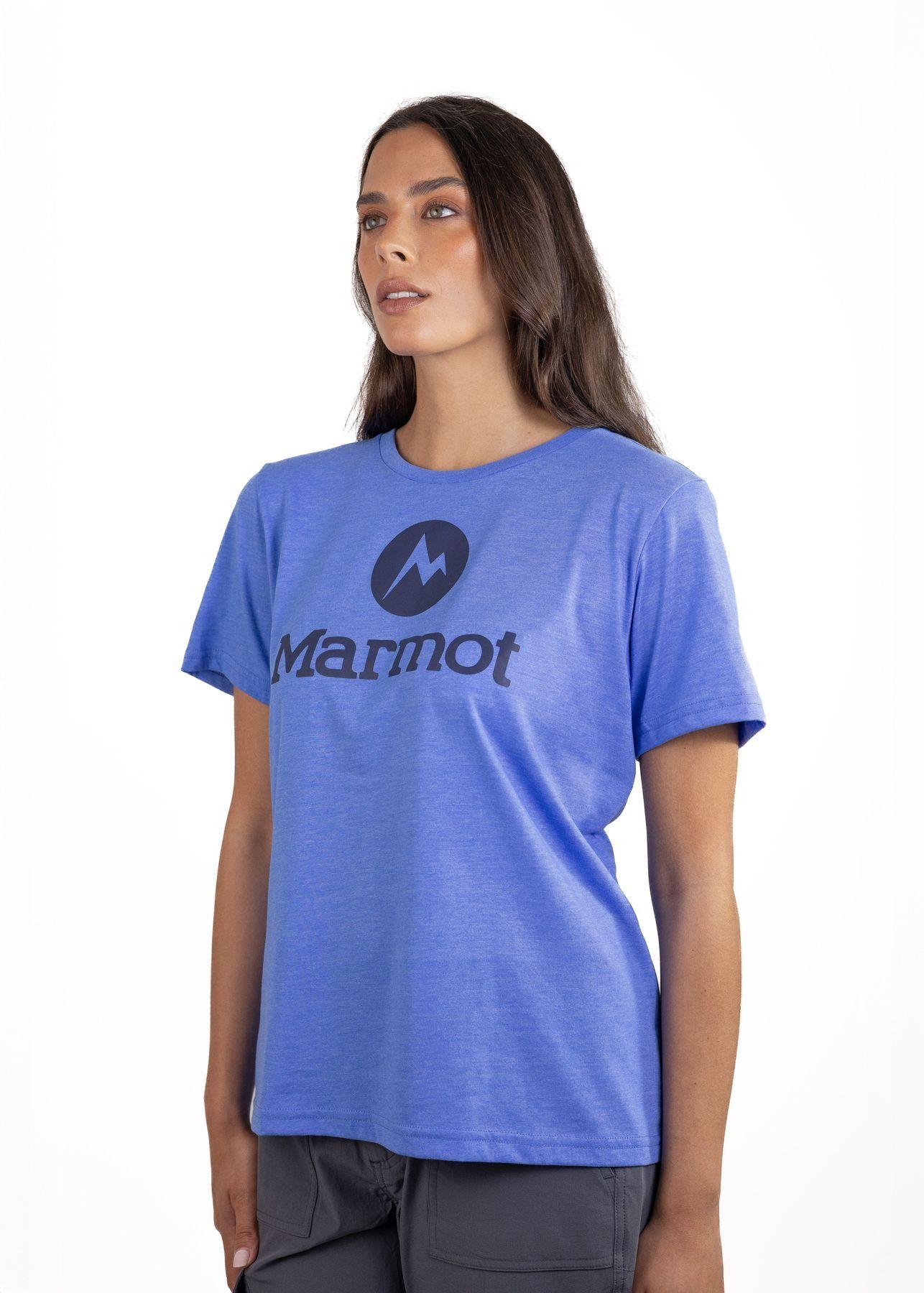Polera Marmot Mujer Circle Logo Tee Azul V25-2