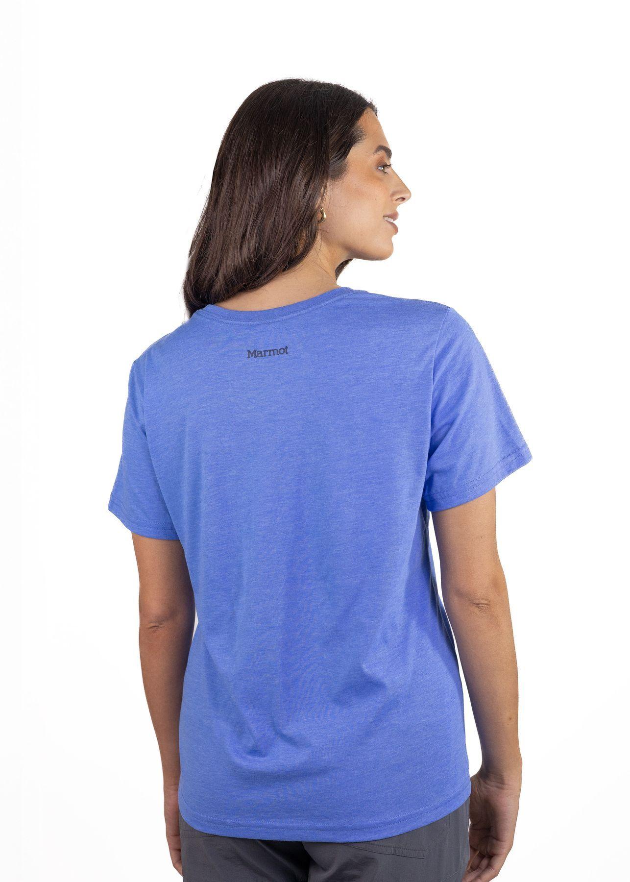 Polera Marmot Mujer Circle Logo Tee Azul V25-3