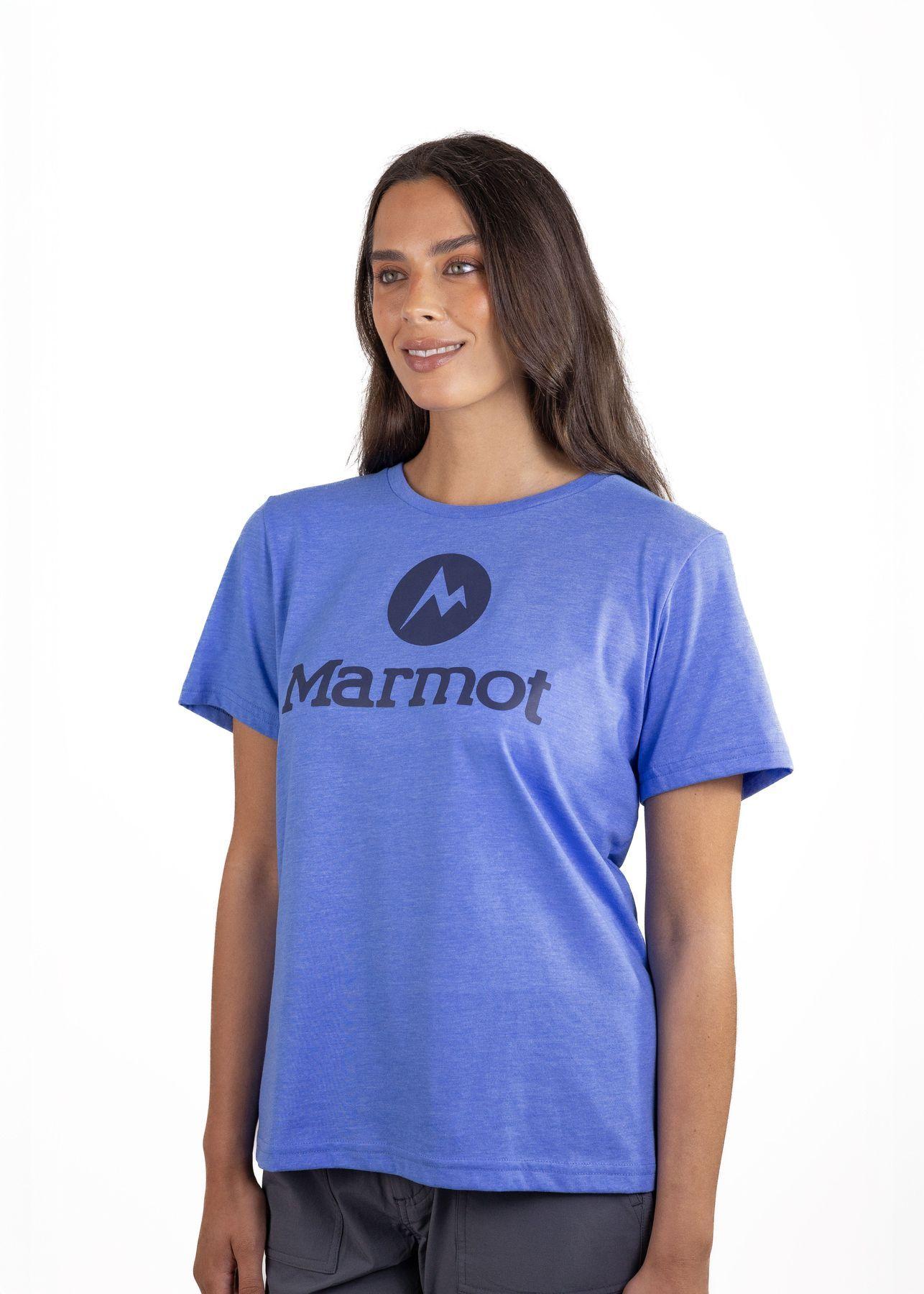 Polera Marmot Mujer Circle Logo Tee Azul V25-4
