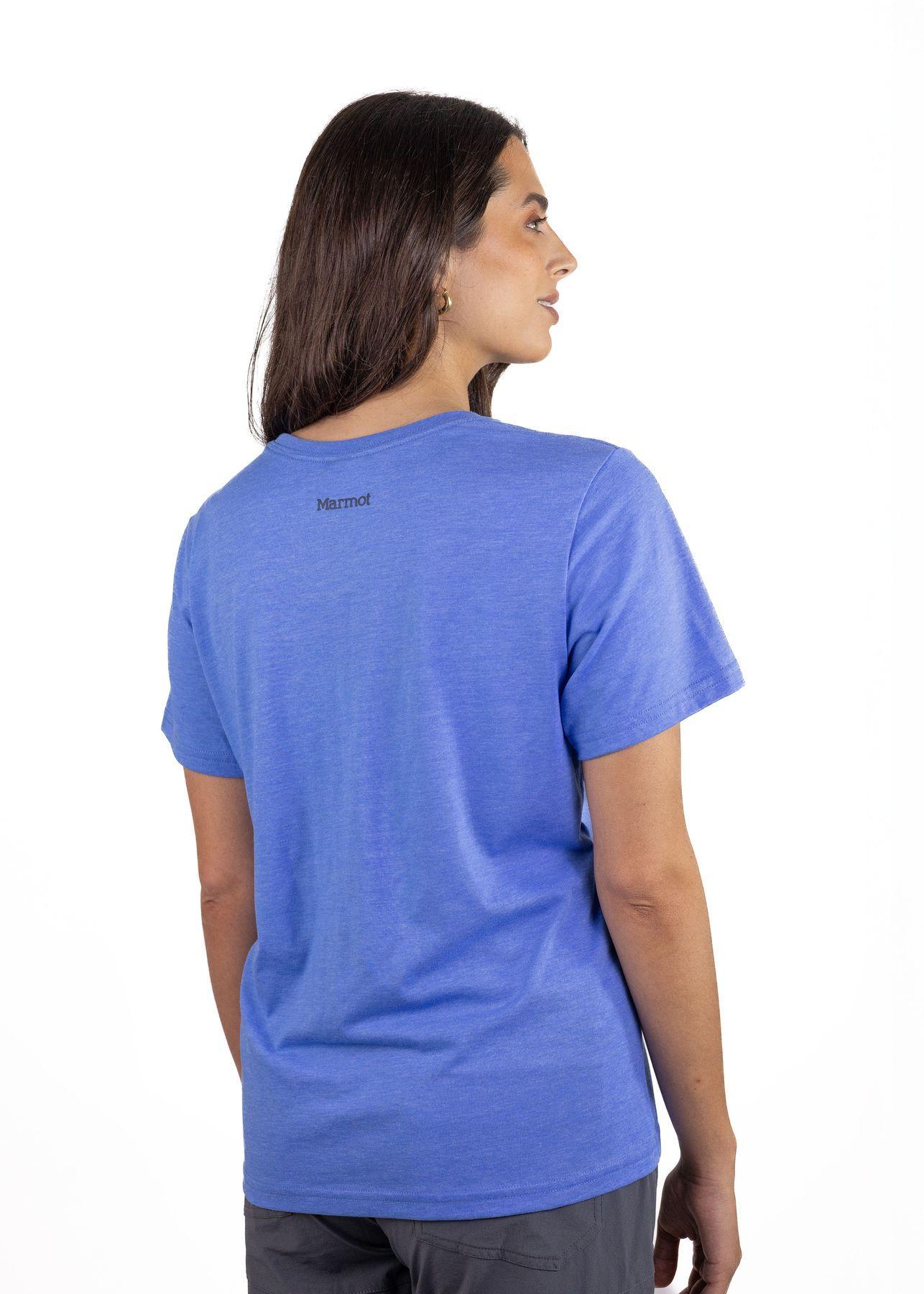 Polera Marmot Mujer Circle Logo Tee Azul V25-7
