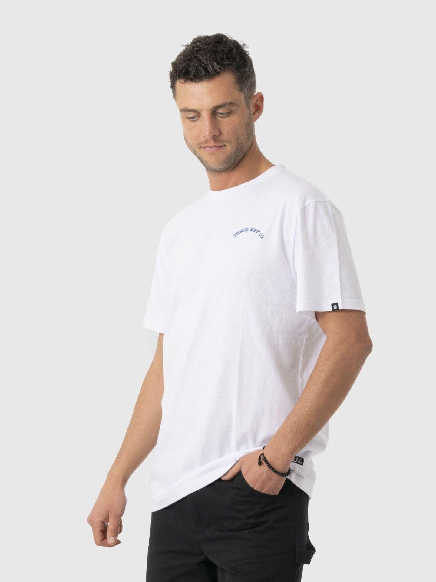 Polera Stoked Hombre Punta Lobos Reciclada Blanco-1