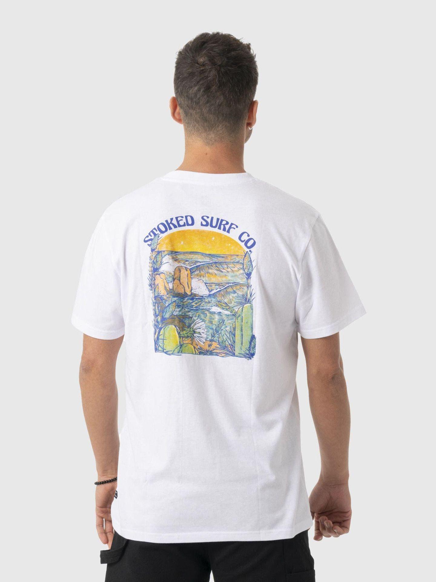 Polera Stoked Hombre Punta Lobos Reciclada Blanco-2