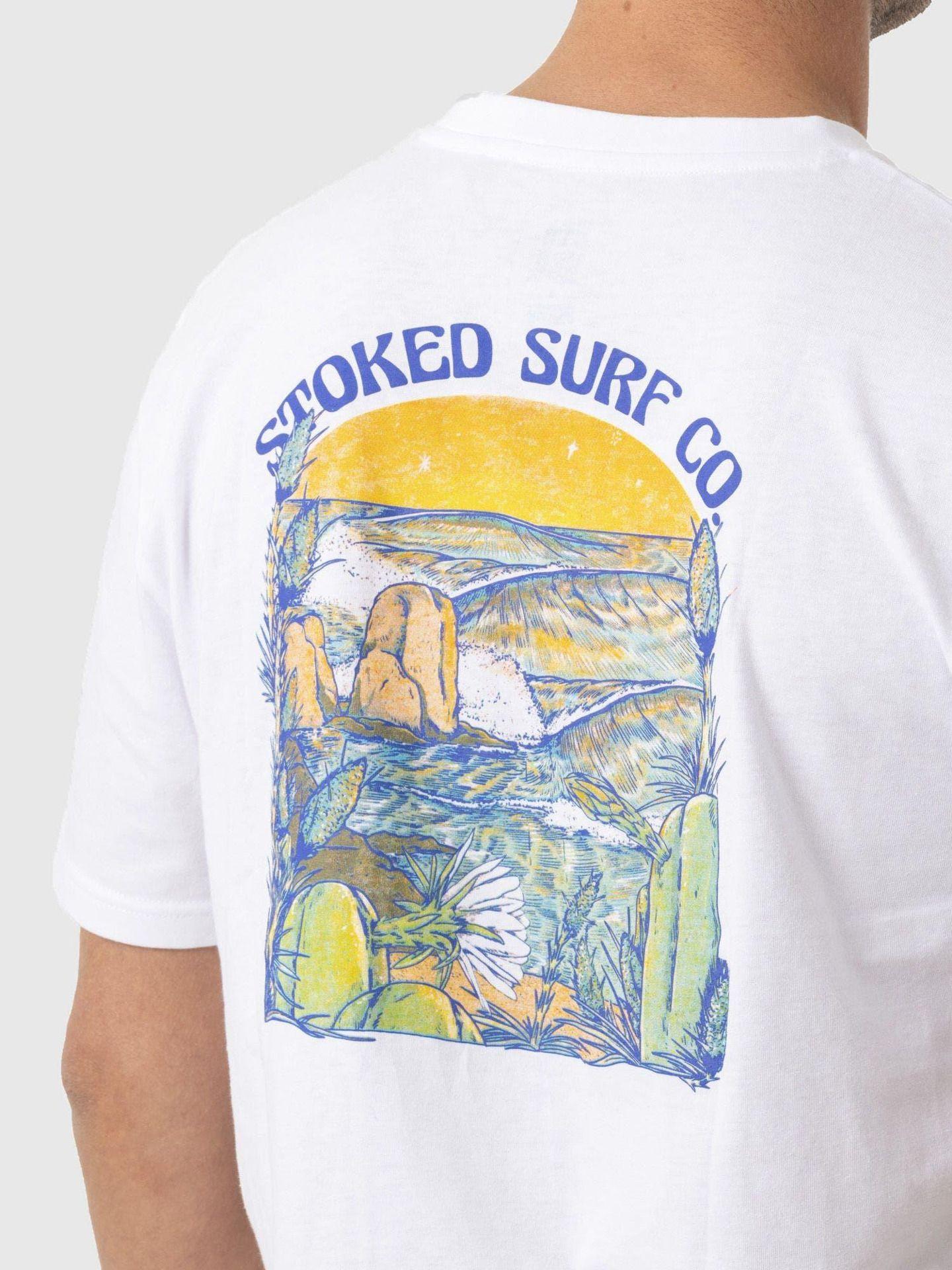 Polera Stoked Hombre Punta Lobos Reciclada Blanco-4