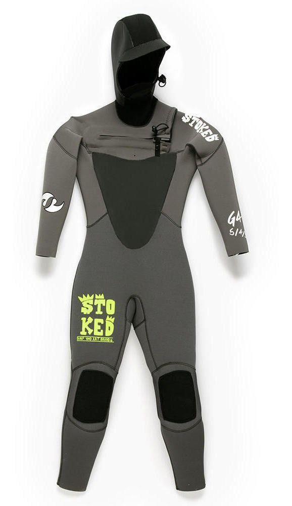 Traje Stoked Niño De Agua G4 5/4/3mm Con Gorro Gris-0