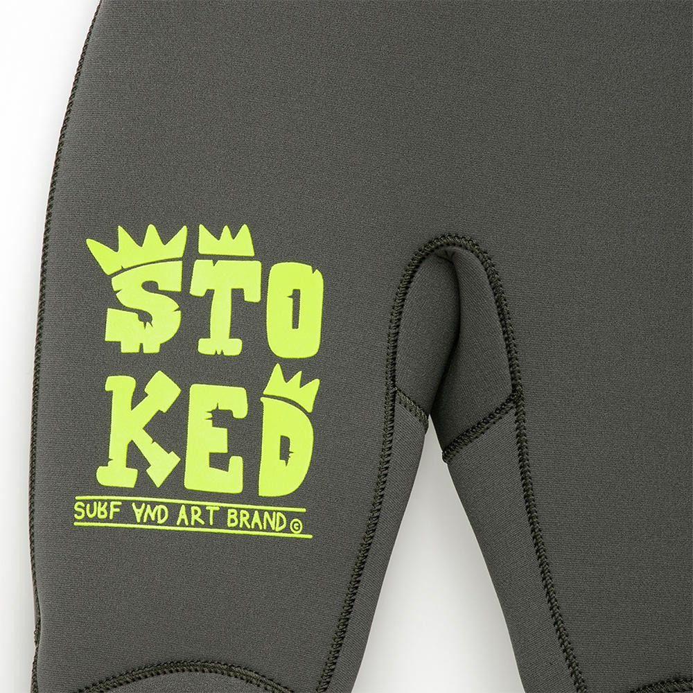 Traje Stoked Niño De Agua G4 5/4/3mm Con Gorro Gris-2