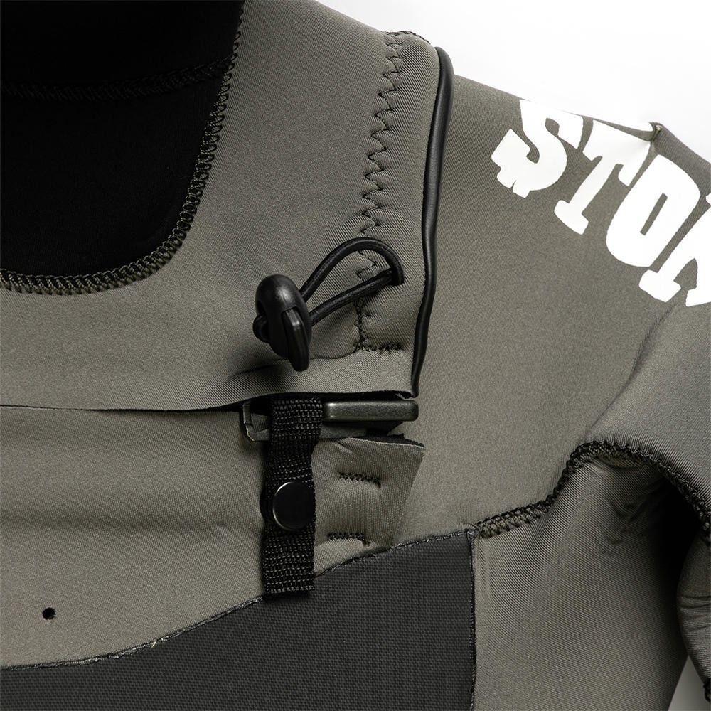 Traje Stoked Niño De Agua G4 5/4/3mm Con Gorro Gris-3