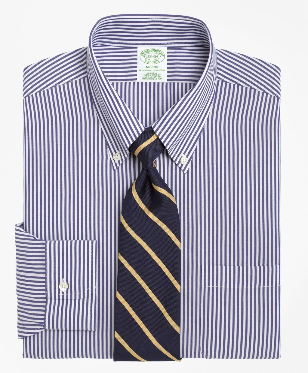 Camisa Milano Fit Bengal Stripe Azul-0