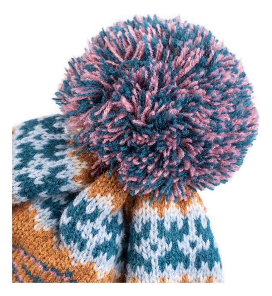Gorro Andesgear Unisex Pompon Ethnic Café-3
