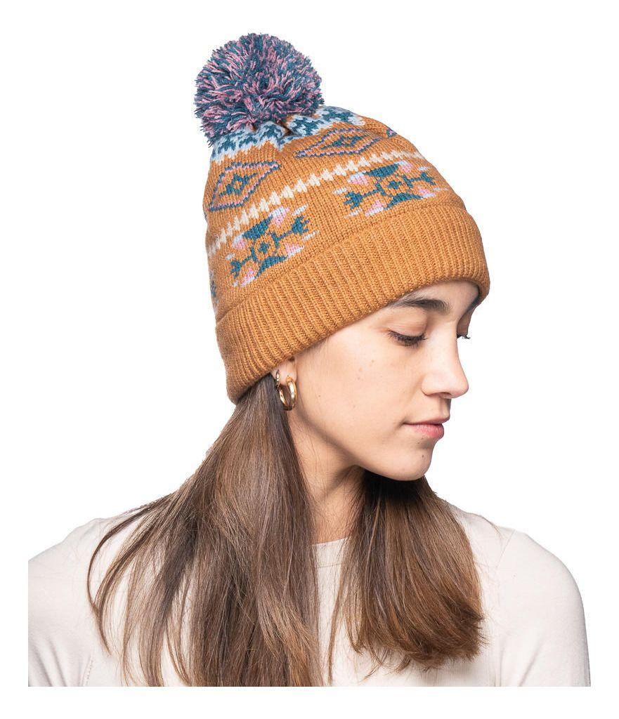Gorro Andesgear Unisex Pompon Ethnic Café-4
