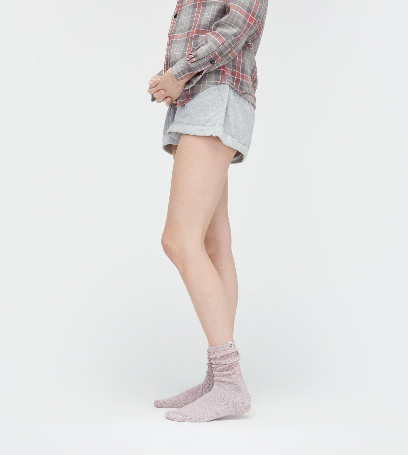 Calcetín UGG Mujer Rib Knit Slouchy Crew Rosa Rosado-2