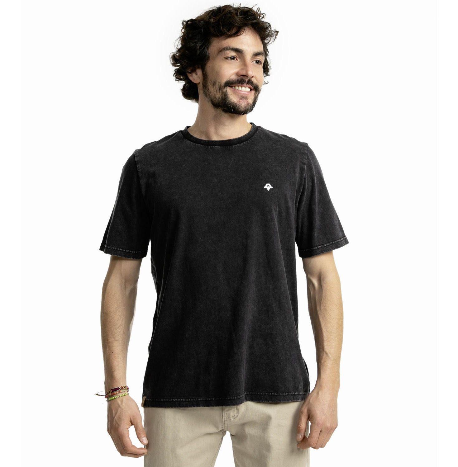 Polera Kivül Hombre Lovek Lavada Negro-0