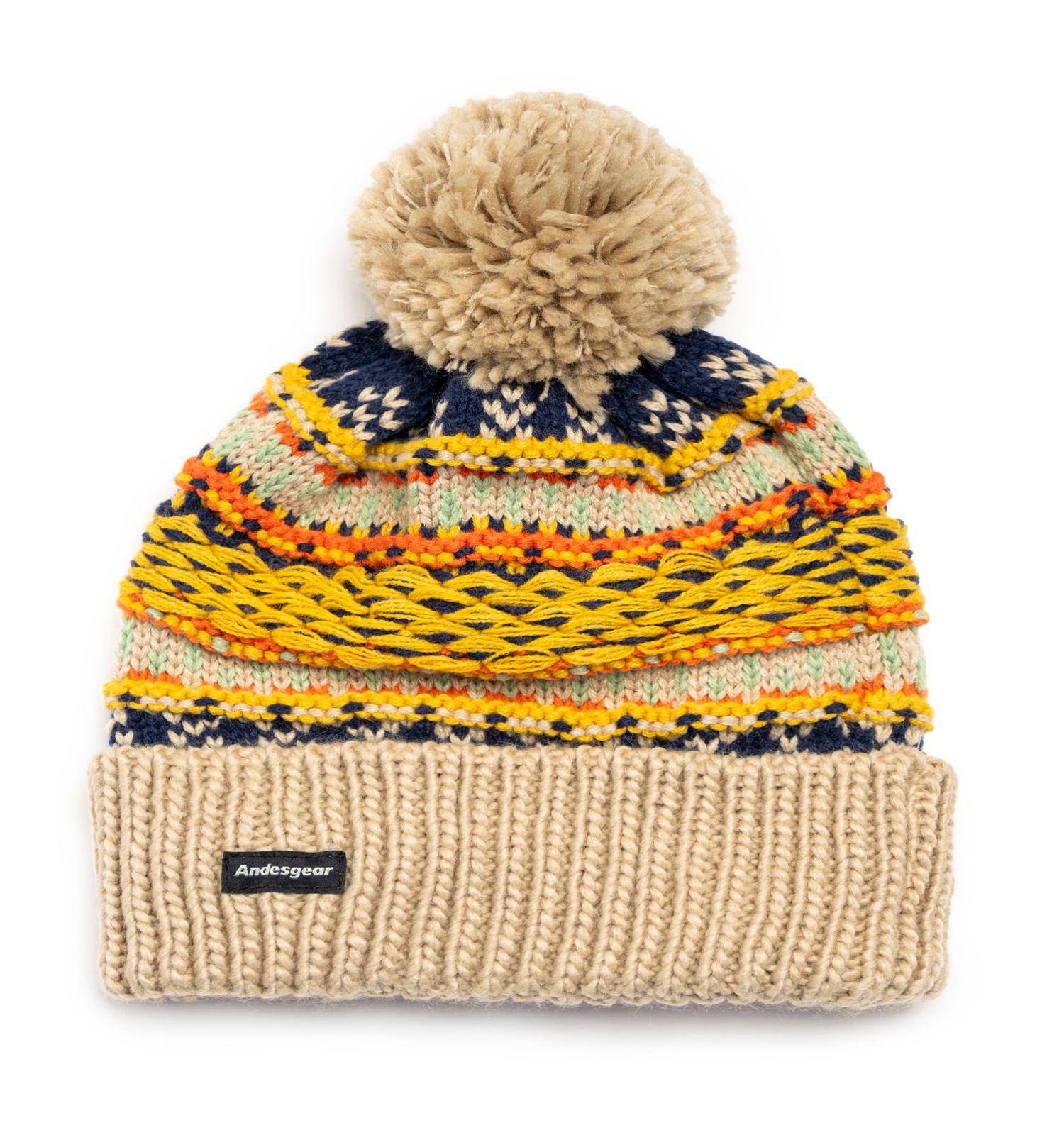 Gorro Andesgear Unisex Pompon Knited Beanie Beige-0