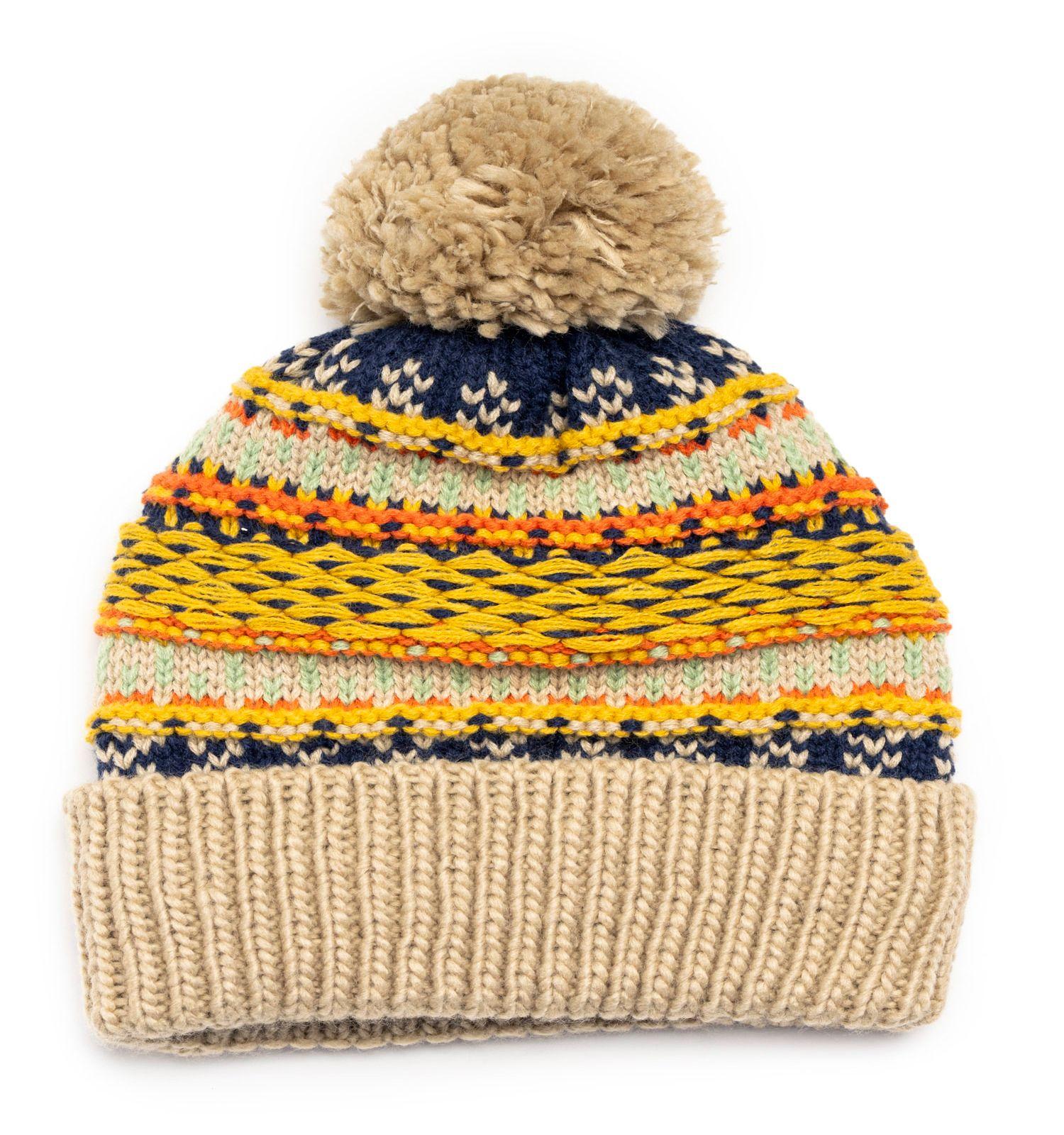 Gorro Andesgear Unisex Pompon Knited Beanie Beige-1