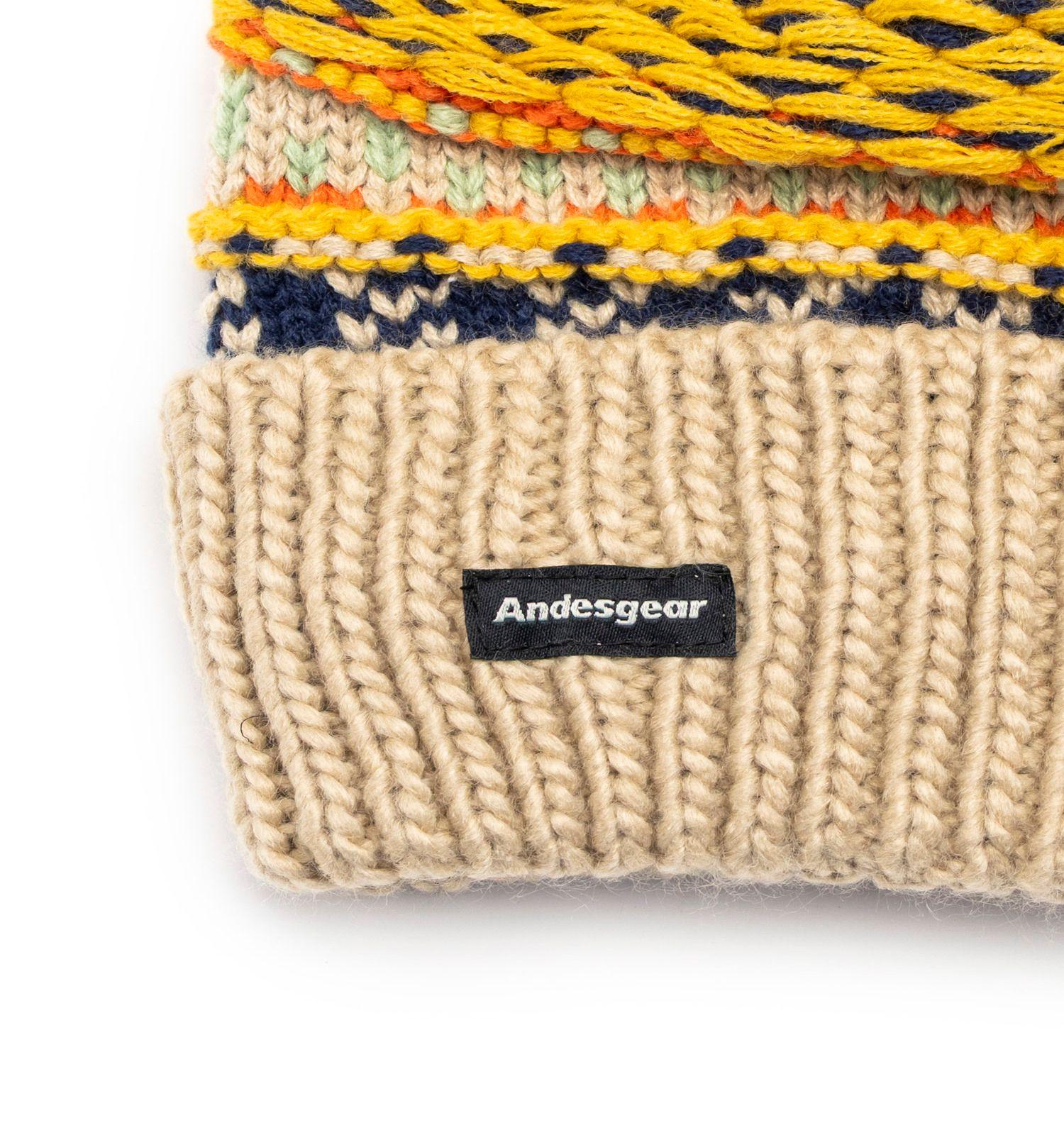 Gorro Andesgear Unisex Pompon Knited Beanie Beige-2