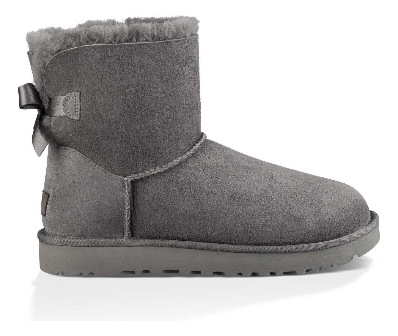 Bota UGG Mujer Mini Bailey Bow Ii Gris-1
