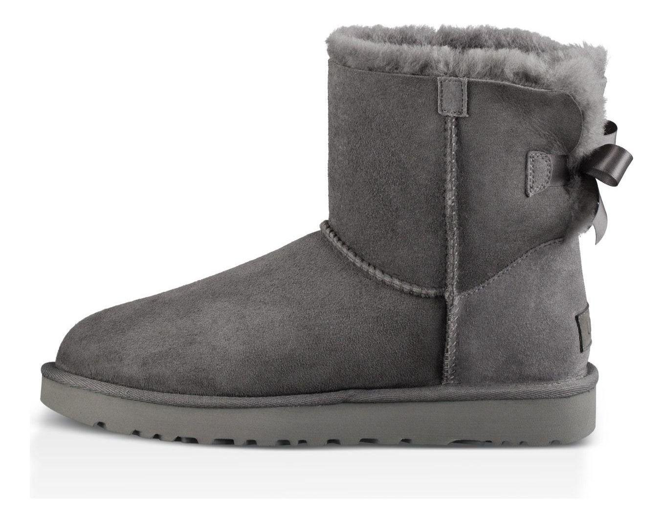 Bota UGG Mujer Mini Bailey Bow Ii Gris-2
