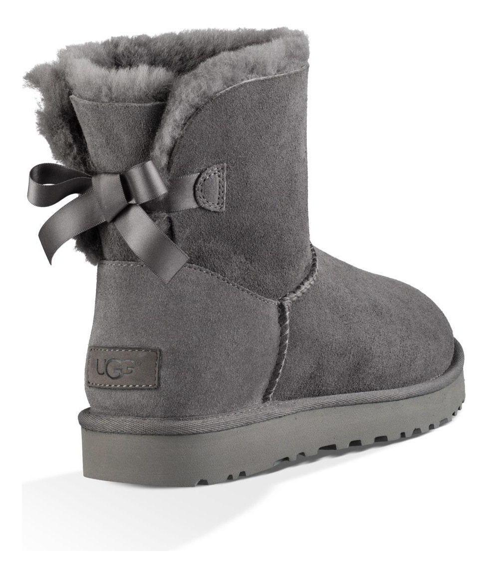 Bota UGG Mujer Mini Bailey Bow Ii Gris-3