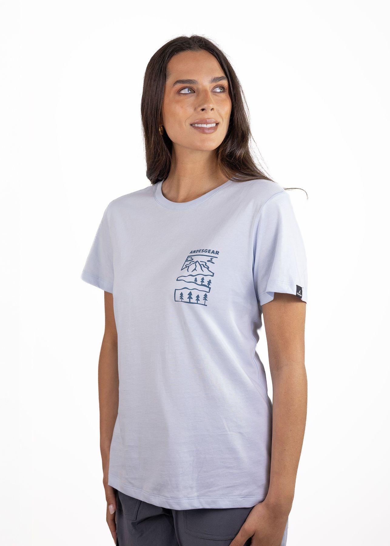 Polera Andesgear Mujer Paisaje Azul-1