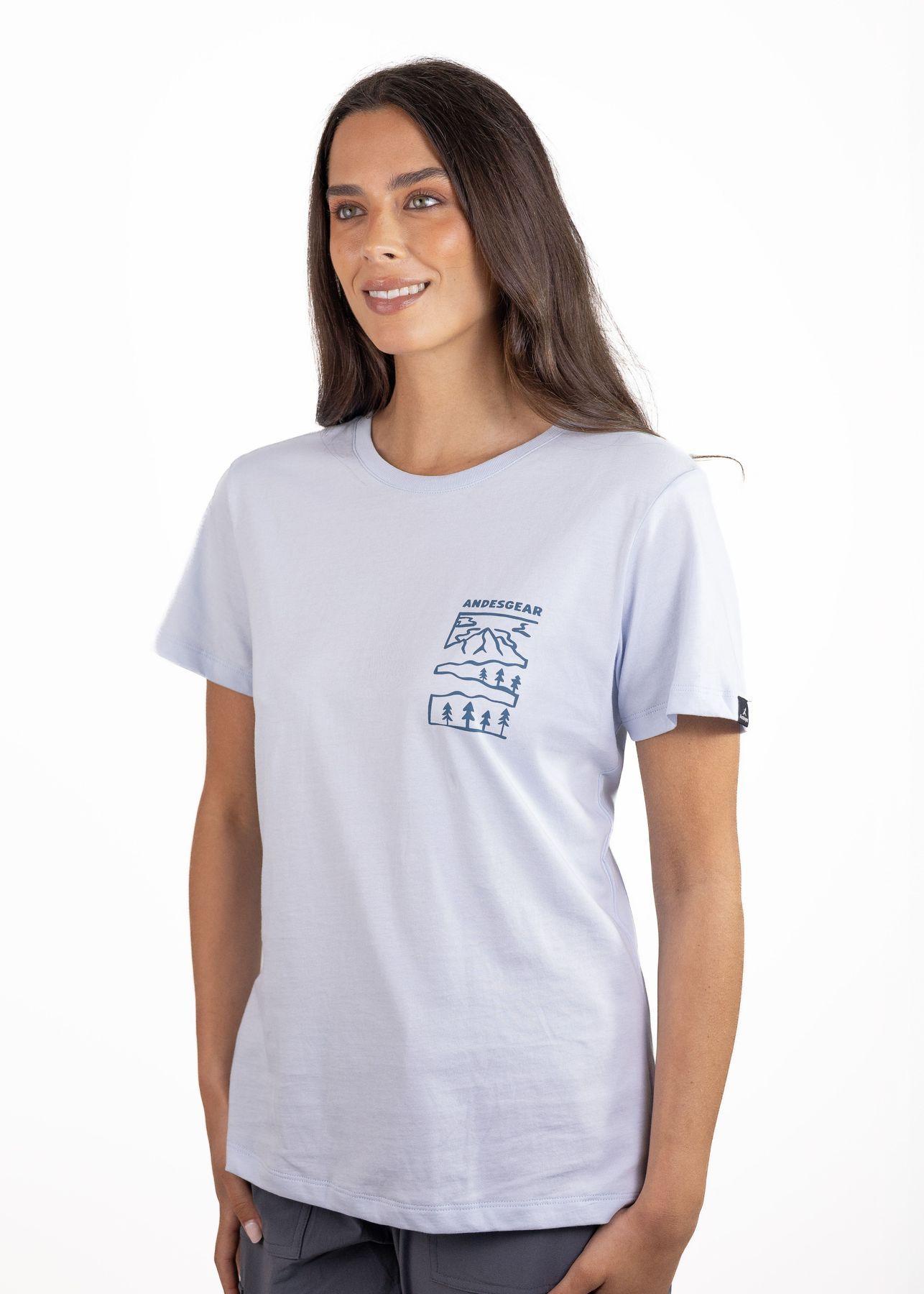 Polera Andesgear Mujer Paisaje Azul-3