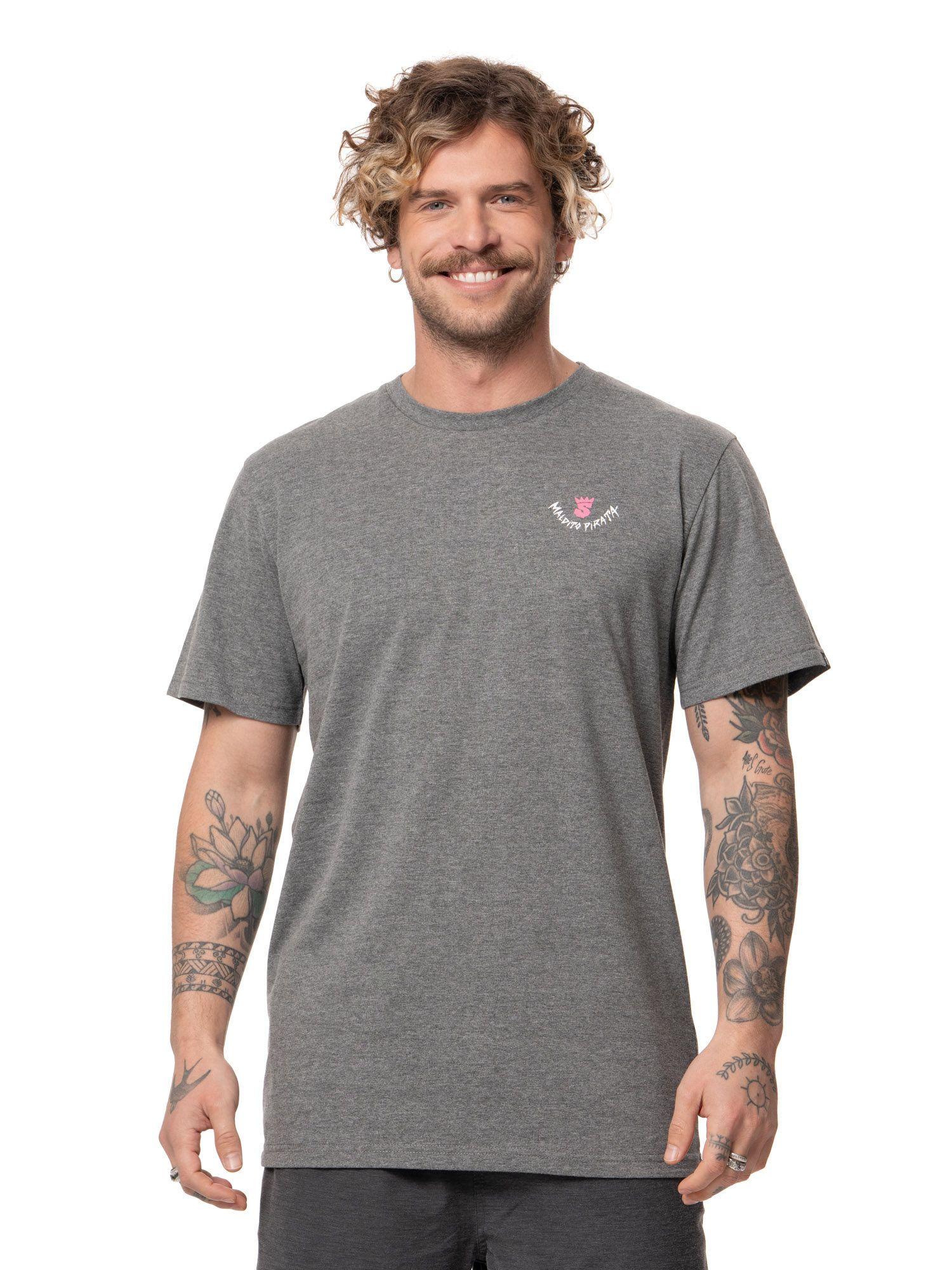 Polera Stoked Hombre Pirate Gris-0