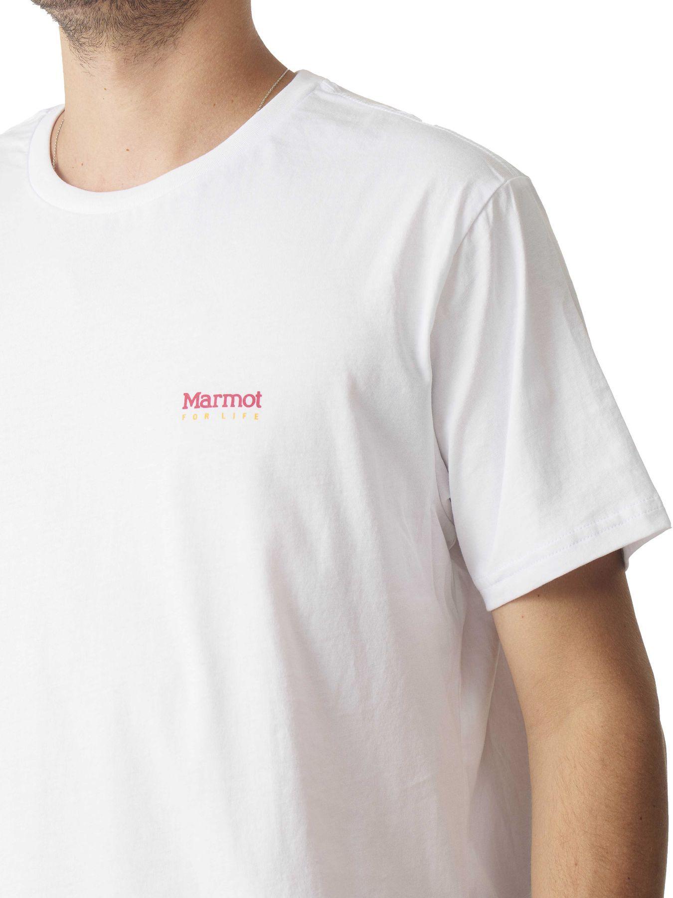 Polera Marmot Hombre For Life Chest Logo Tee Blanco-3