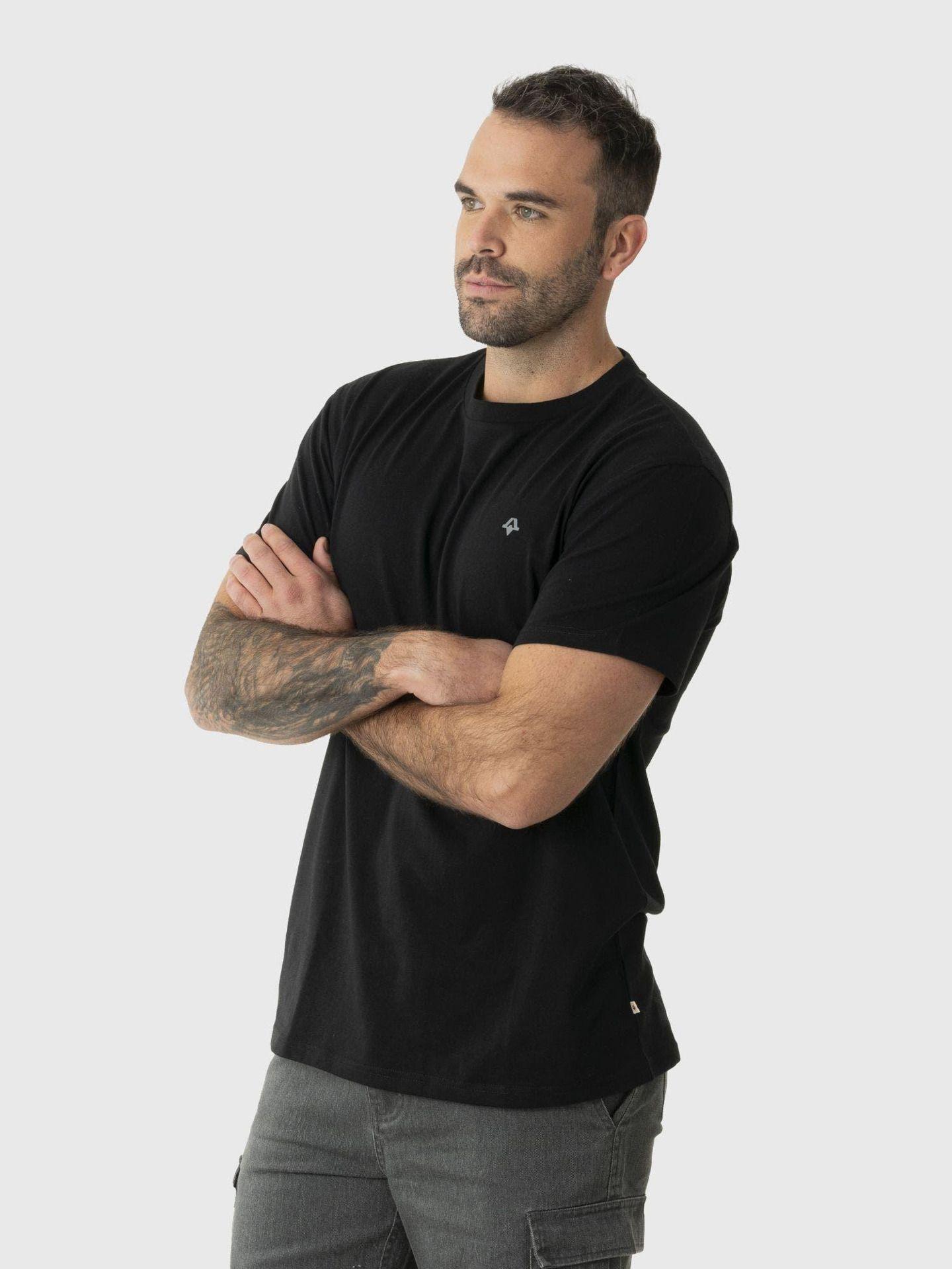 Polera Kivül Hombre Logo Reciclada KV001 Negro-1