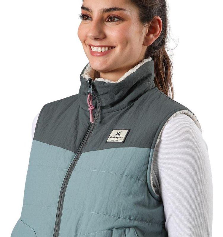 Chaqueta Andesgear Mujer Reversible Trancura Vest Azul-3