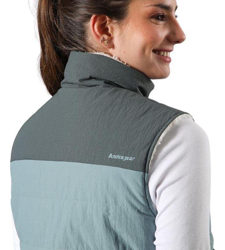 Chaqueta Andesgear Mujer Reversible Trancura Vest Azul-4
