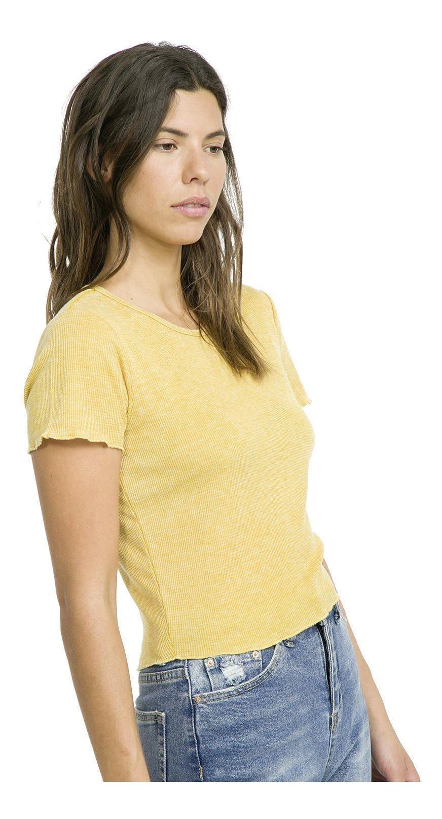 Polera Kivül Mujer Femenino Preti Lavada Amarillo-1