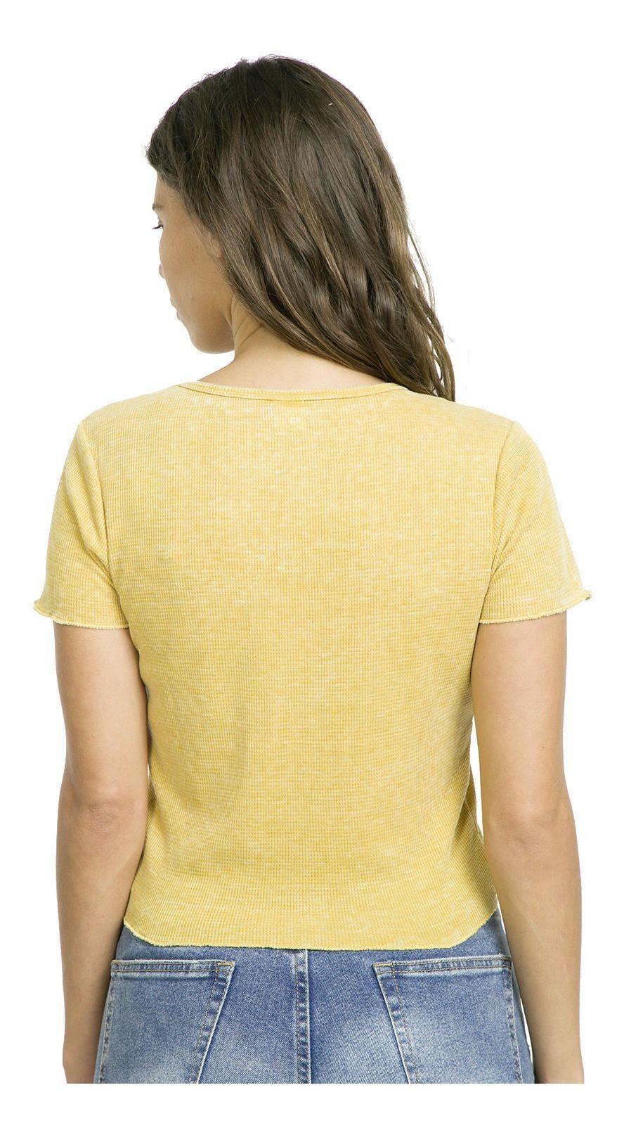 Polera Kivül Mujer Femenino Preti Lavada Amarillo-2