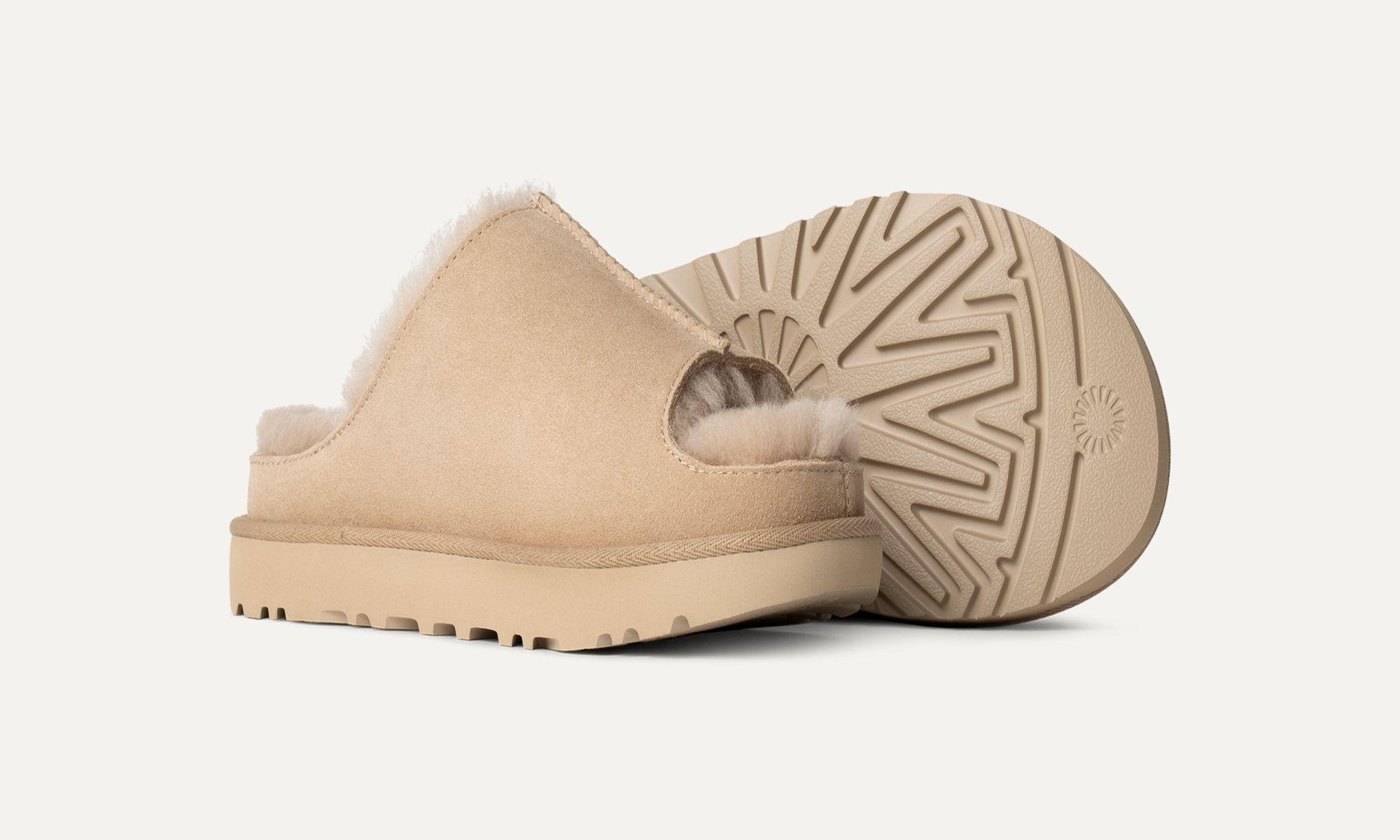 Pantufla Mujer UGG Greenport Slide Beige-2