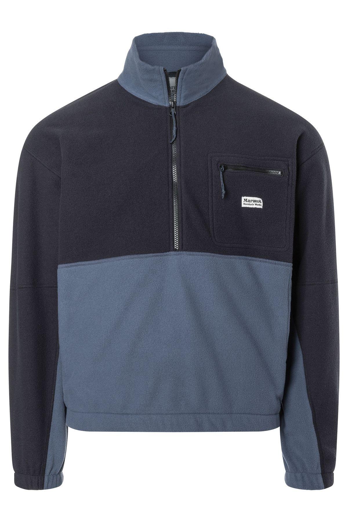Polar Marmot Hombre Retro Rocklin Half Zip Azul-3