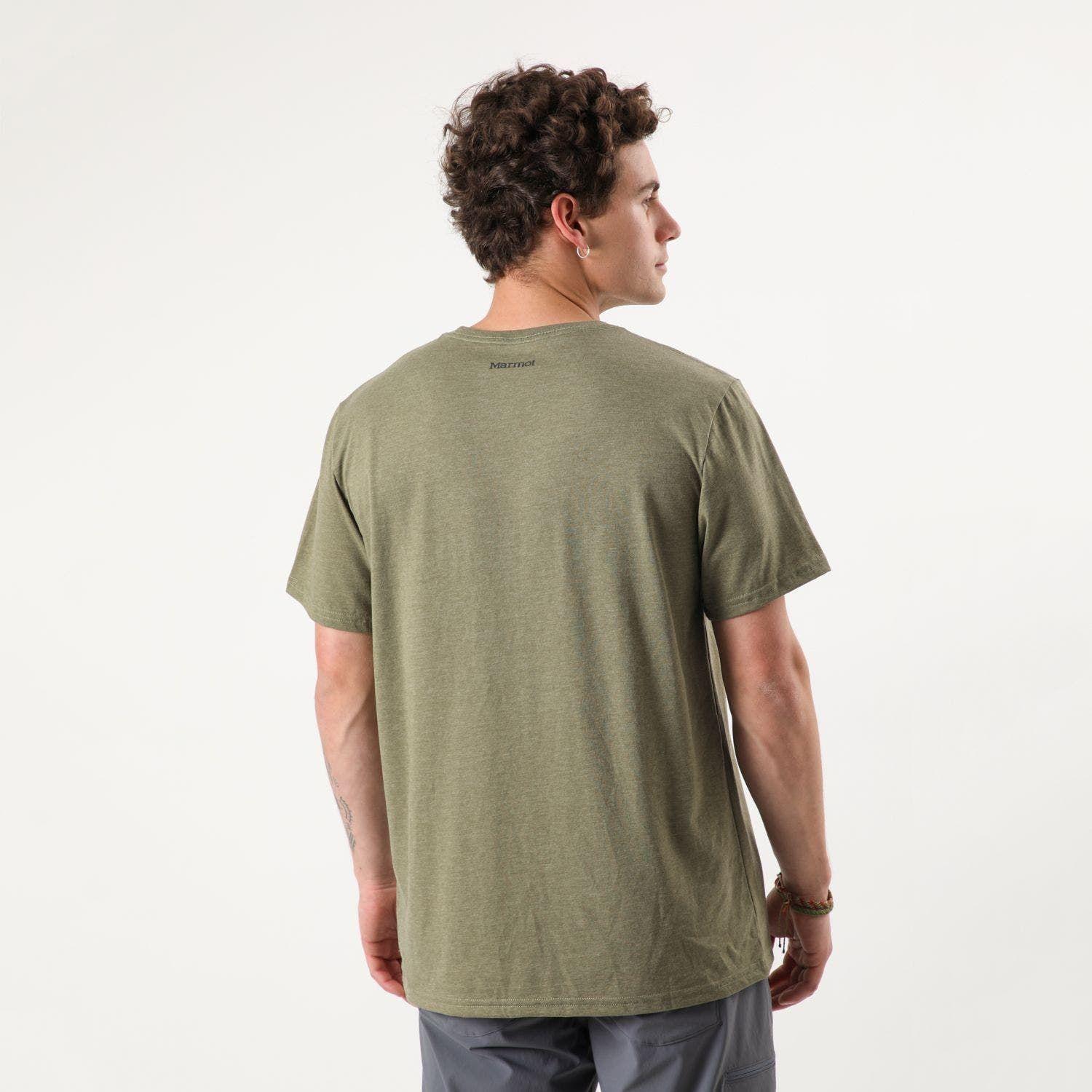 Polera Marmot Hombre Chest Logo Tee Verde-1