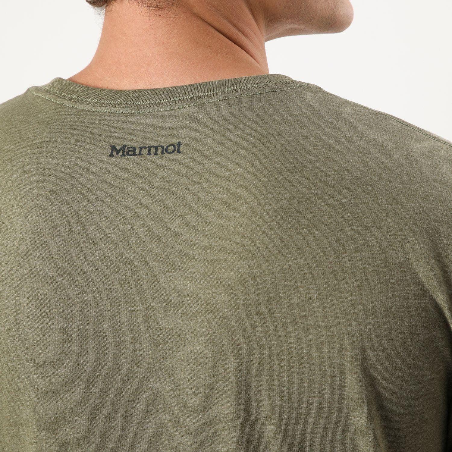 Polera Marmot Hombre Chest Logo Tee Verde-4