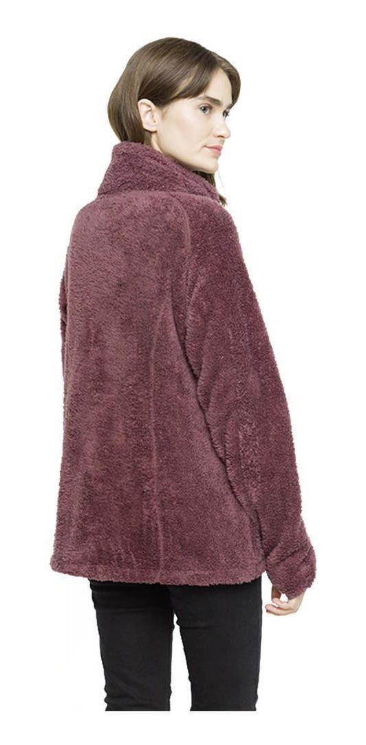 Polar Kivül Mujer Elek Shaggy Rosa Burdeo-1