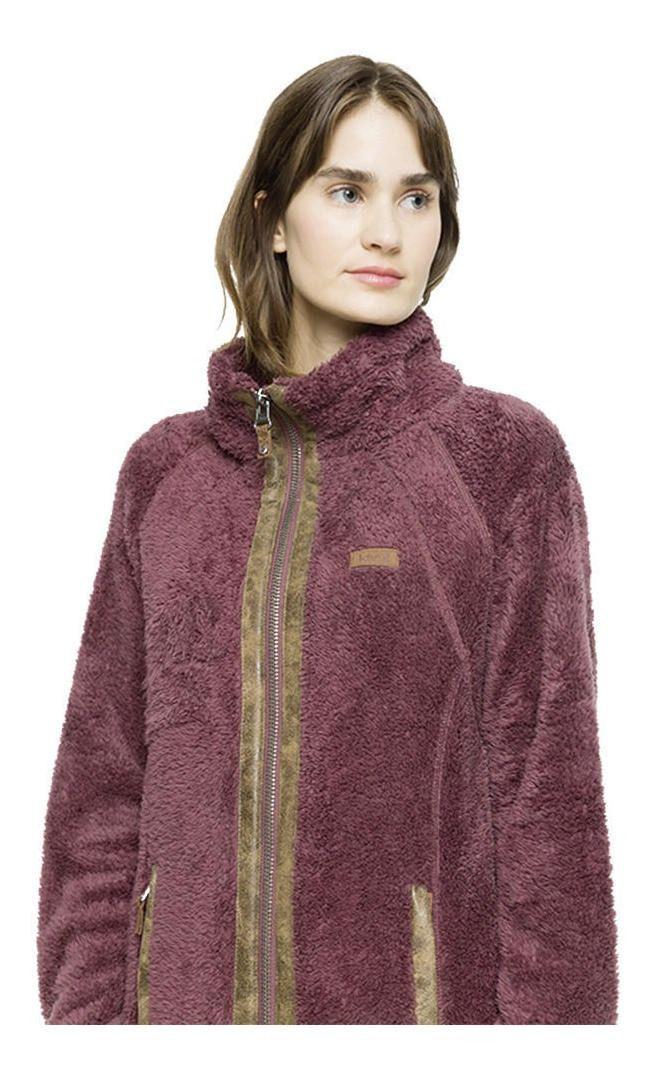 Polar Kivül Mujer Elek Shaggy Rosa Burdeo-2