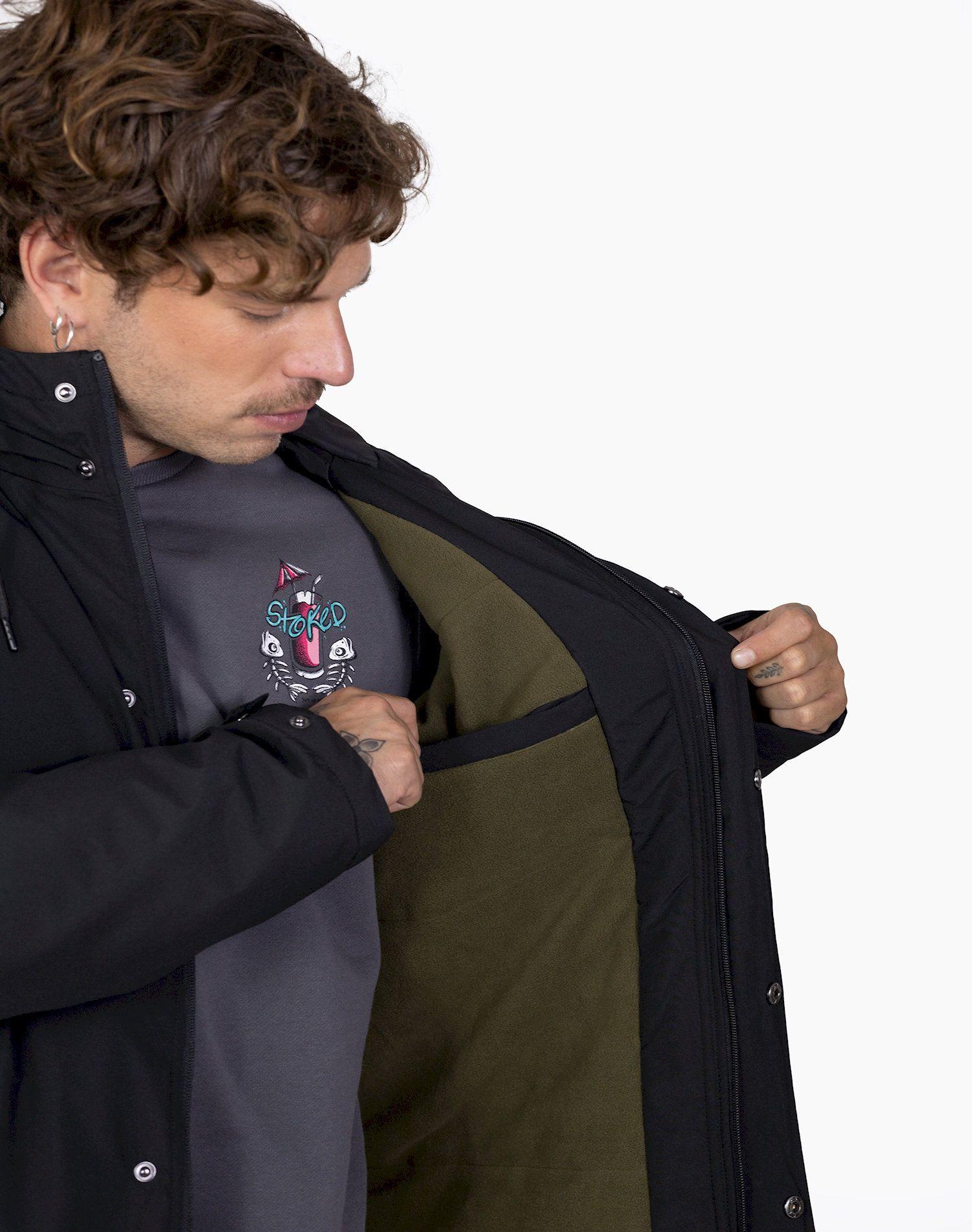 Chaqueta Stoked Hombre  Duck Negro.-3
