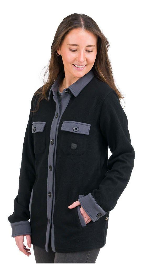Polerón Kivül Mujer Fluby Reciclado Negro-1