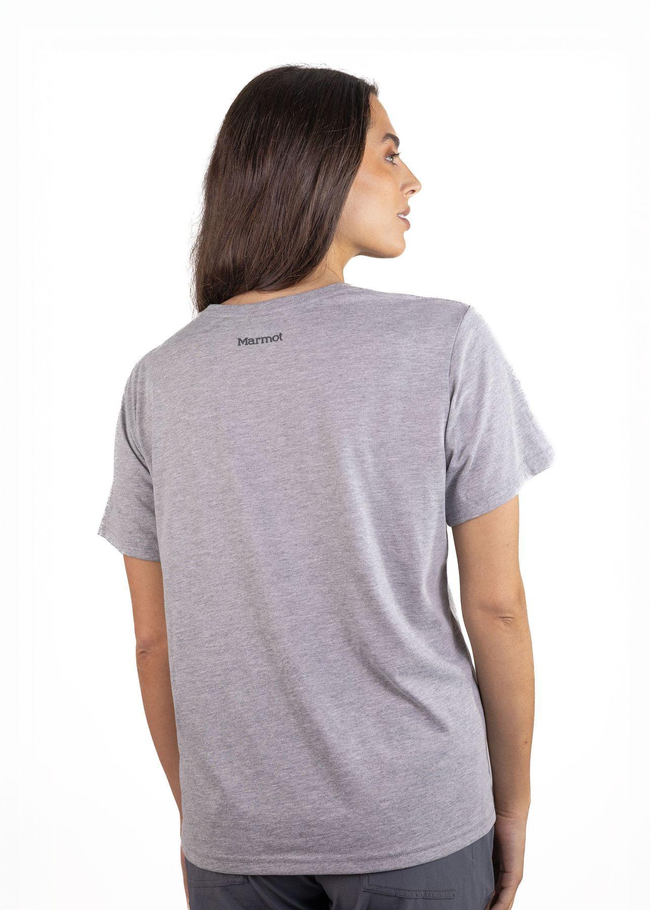 Polera Marmot Mujer Circle Logo Tee Gris-2