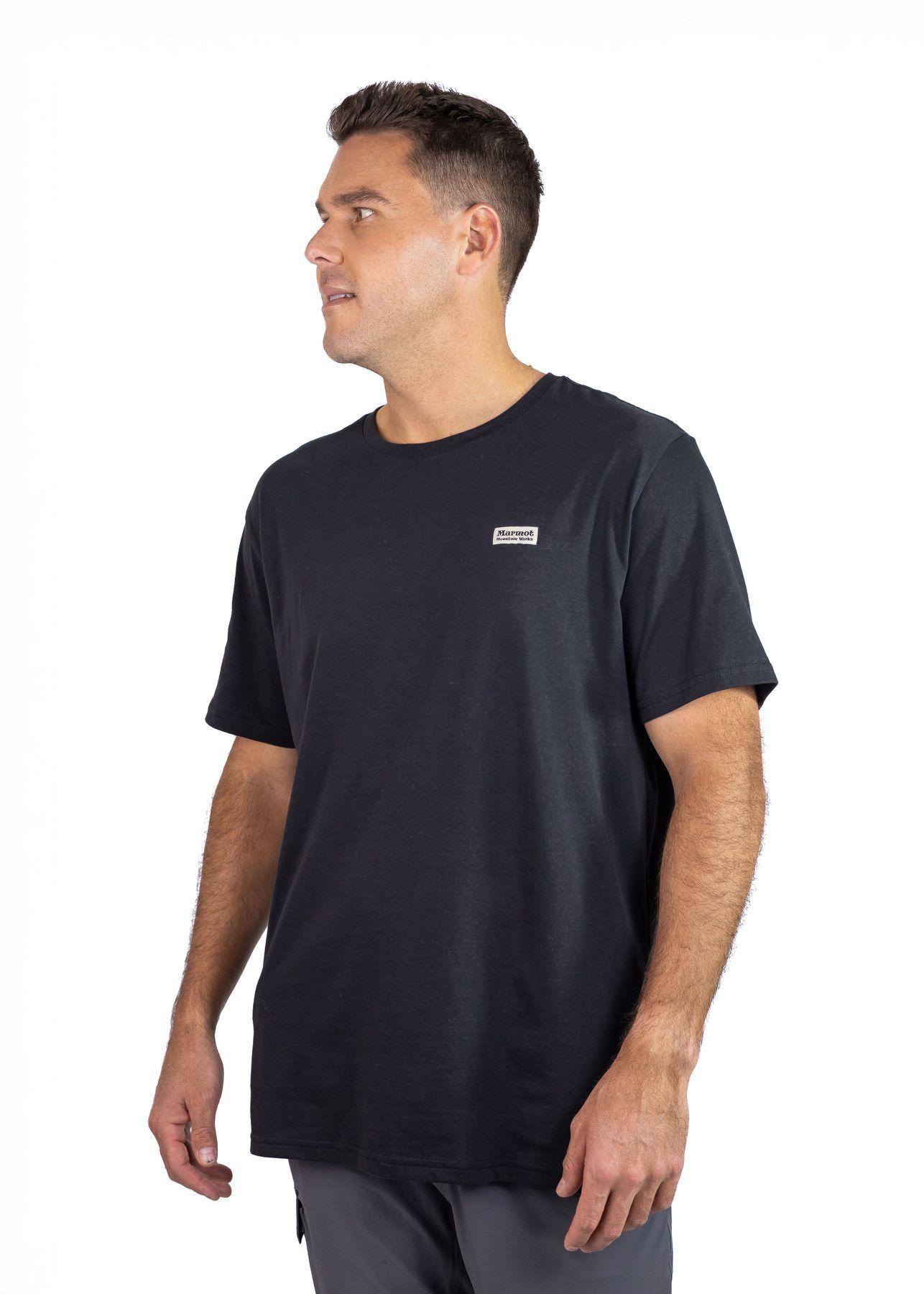 Polera Marmot Hombre Chest Vintage Label Tee Negro-3